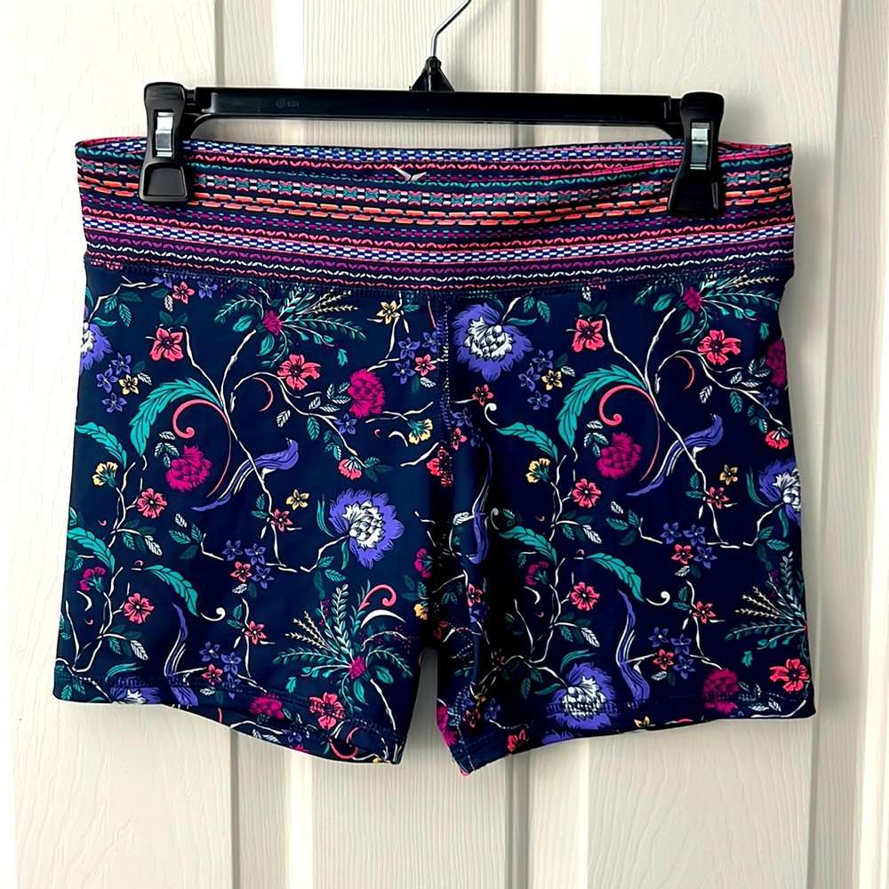 Old Navy Active floral sporty athletic bike shorts kids girls size XXL / 16